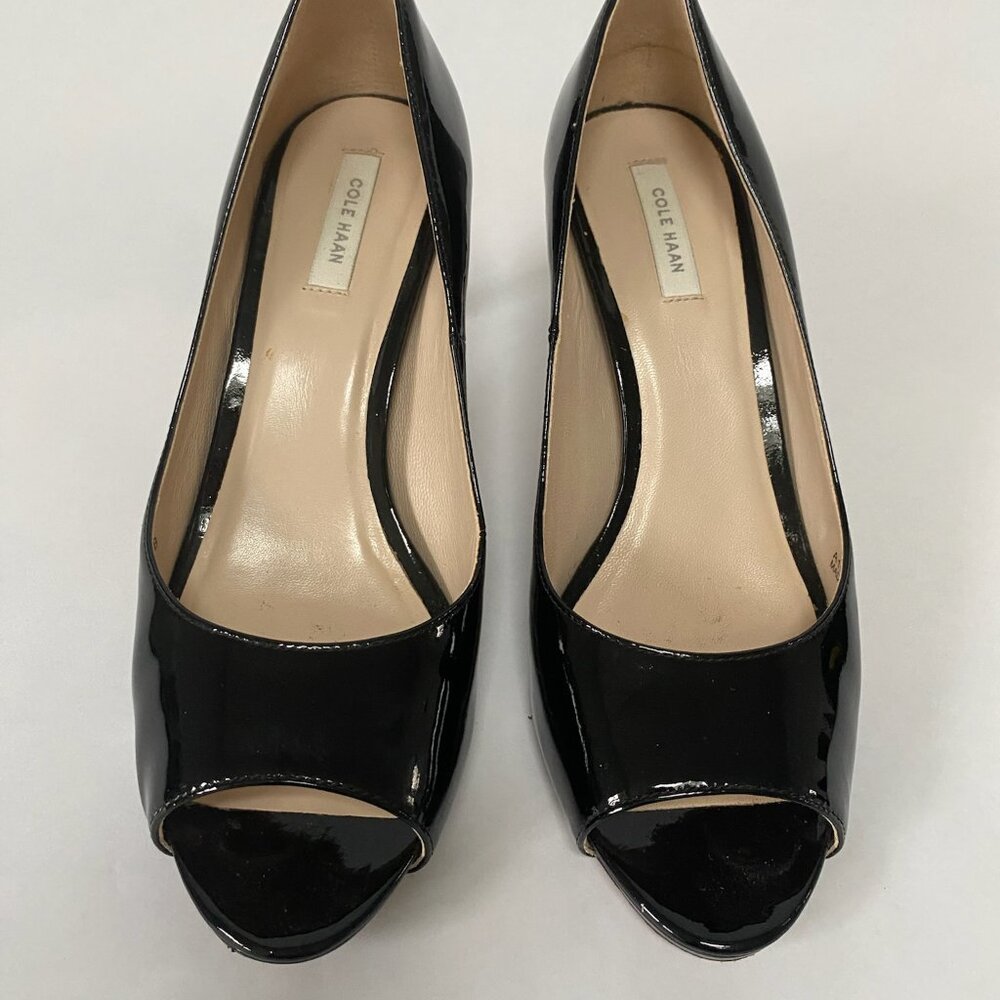 Cole Haan Bethany Open Toe Pump Black 6
